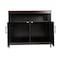 Flash Furniture Mayfield 40in. Buffet and Sideboard w/Dbl Door Storage Cabinet and Open Storage Shelf, Blk w/Walnut NAN-F-HY-B23108-BLWAL-GG - alternate 5
